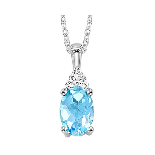 10KT White Gold & Diamond Stunning Neckwear Pendant  - 1/10 ctw