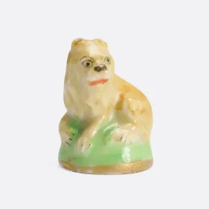 18th Century Derby Chelsea "Lying Lion" Porcelain Fob Seal
