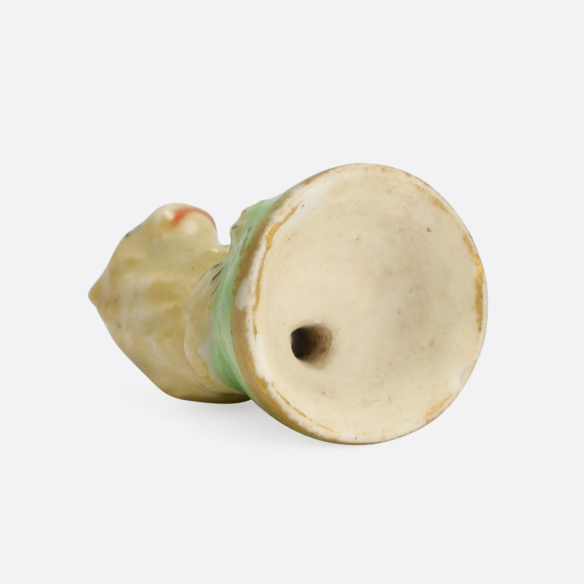 18th Century Derby Chelsea "Lying Lion" Porcelain Fob Seal