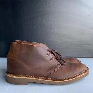 563 Clarks Men’s‎ Chukka boots Dark Brown Lea Size 9.5