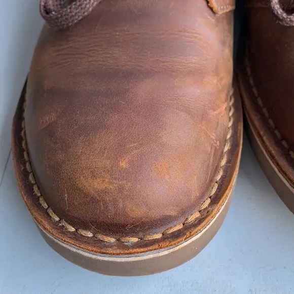 563 Clarks Men’s‎ Chukka boots Dark Brown Lea Size 9.5