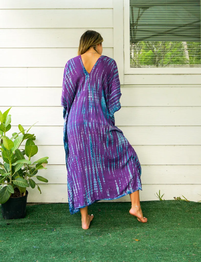 Amethyst Tide Tie-Dye Kaftan