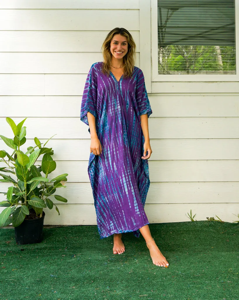 Amethyst Tide Tie-Dye Kaftan