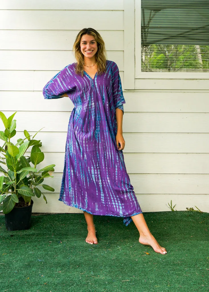 Amethyst Tide Tie-Dye Kaftan