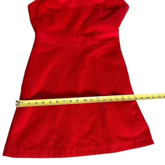 Anthropologie Maeve Sleeveless Scoop NeckMini Dress Red Womens Size 4