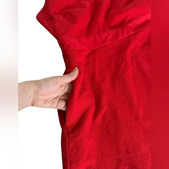 Anthropologie Maeve Sleeveless Scoop NeckMini Dress Red Womens Size 4