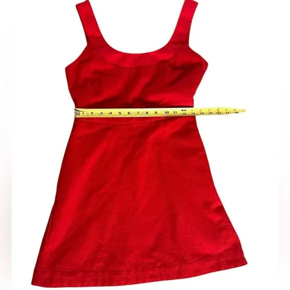 Anthropologie Maeve Sleeveless Scoop NeckMini Dress Red Womens Size 4