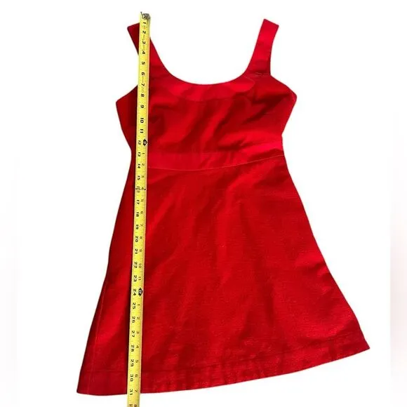Anthropologie Maeve Sleeveless Scoop NeckMini Dress Red Womens Size 4