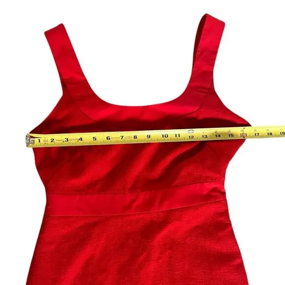 Anthropologie Maeve Sleeveless Scoop NeckMini Dress Red Womens Size 4