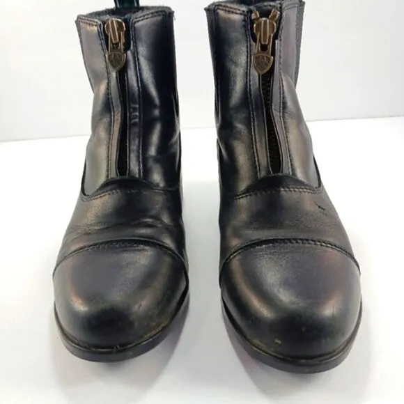 Ariat Heritage IV Zip Paddock Chelsea Boot EquestrianRider Black Leather Youth 3