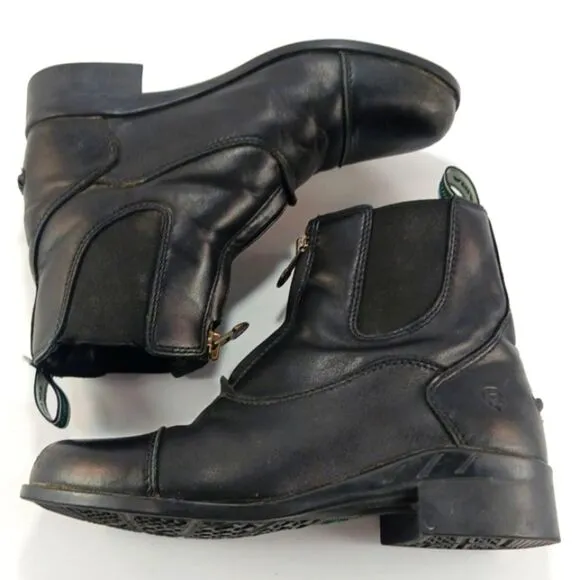 Ariat Heritage IV Zip Paddock Chelsea Boot EquestrianRider Black Leather Youth 3