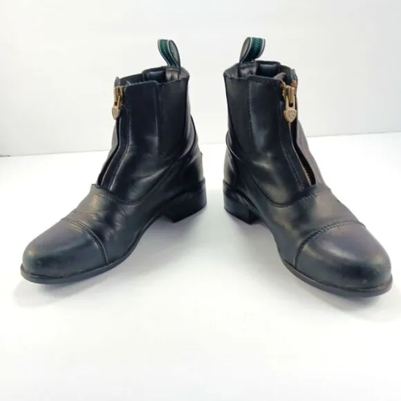 Ariat Heritage IV Zip Paddock Chelsea Boot EquestrianRider Black Leather Youth 3
