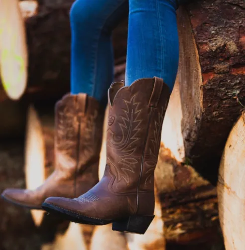 Ariat Womens Heritage Western R-toe - Brown