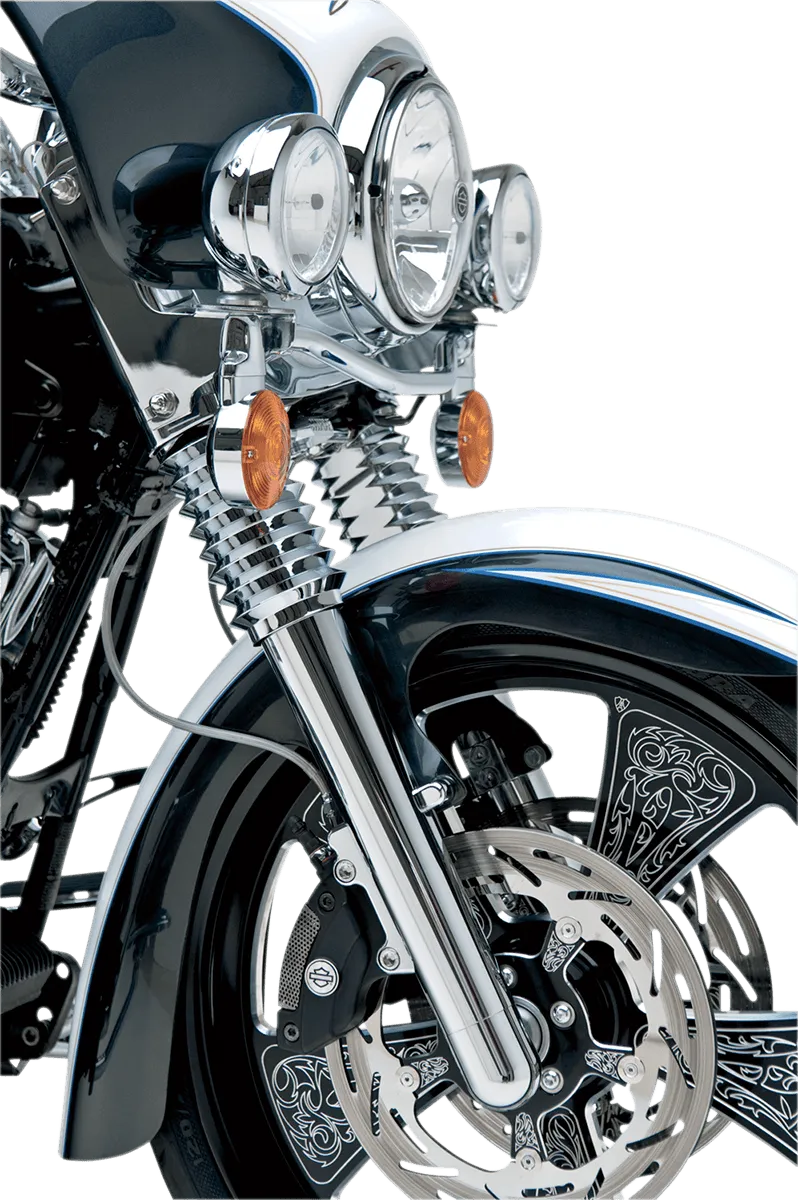 Arlen Ness 06-522 Hot Legs Single Disc Fork Leg Set - Smooth - Chrome