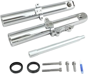 Arlen Ness 06-522 Hot Legs Single Disc Fork Leg Set - Smooth - Chrome