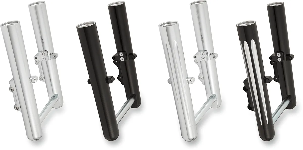 Arlen Ness 06-522 Hot Legs Single Disc Fork Leg Set - Smooth - Chrome