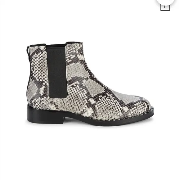 ASH LADIES SNAKE CHELSEA ROCCIO ANKLE BOOTS/6M
