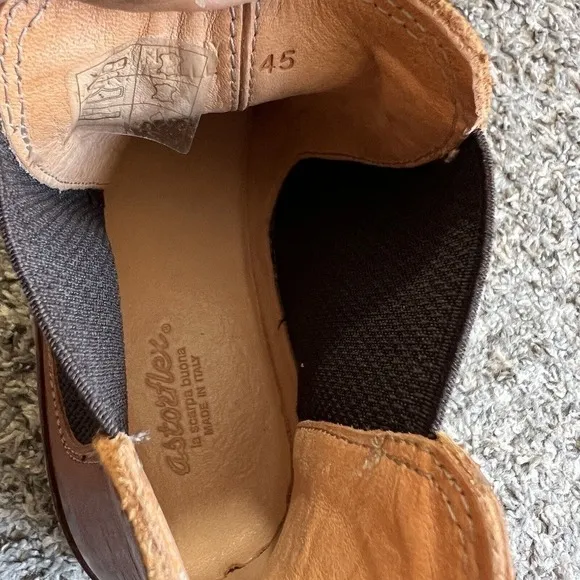 ASTORFLEX Bitflex Chelsea Boot Camel Brown Leather 45 US 12 LEFT SHOE ONLY READ