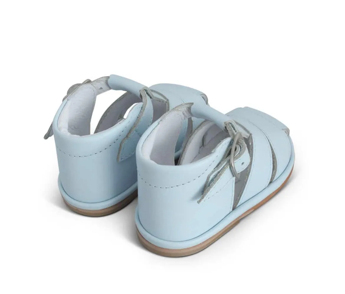B2210 Silvio Blue Leather Sandal Fofito