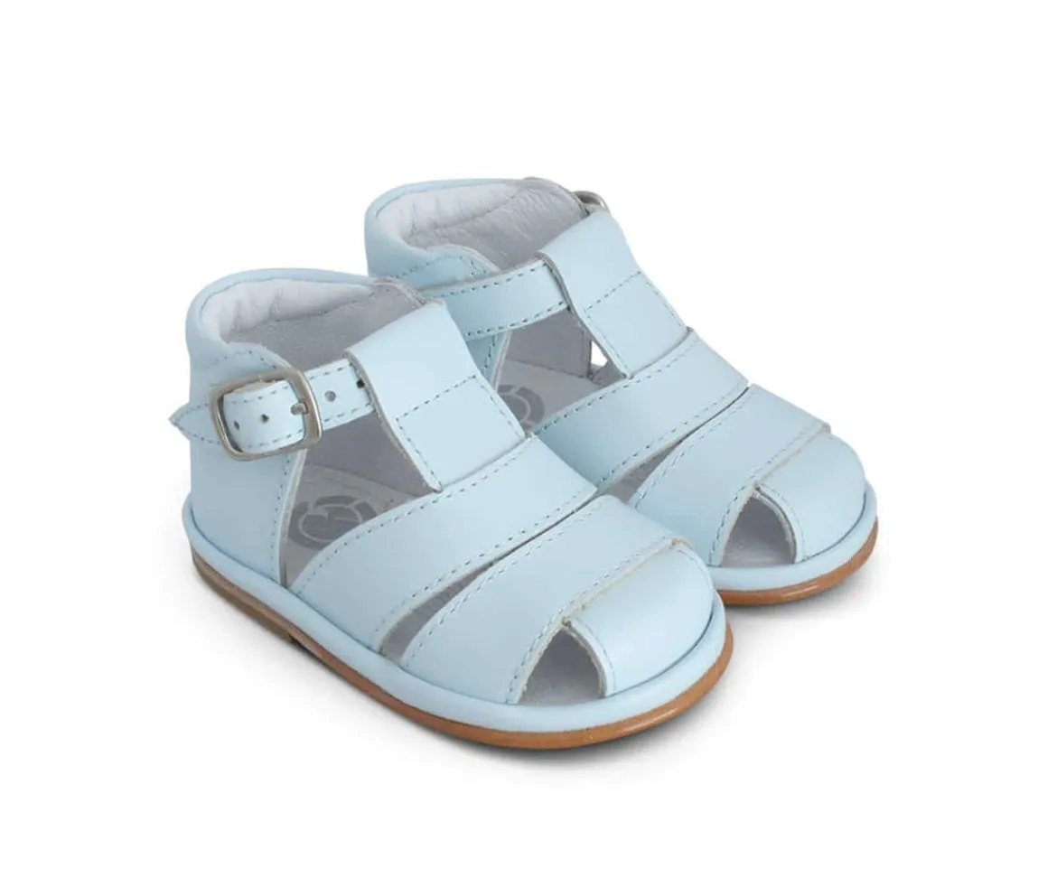 B2210 Silvio Blue Leather Sandal Fofito