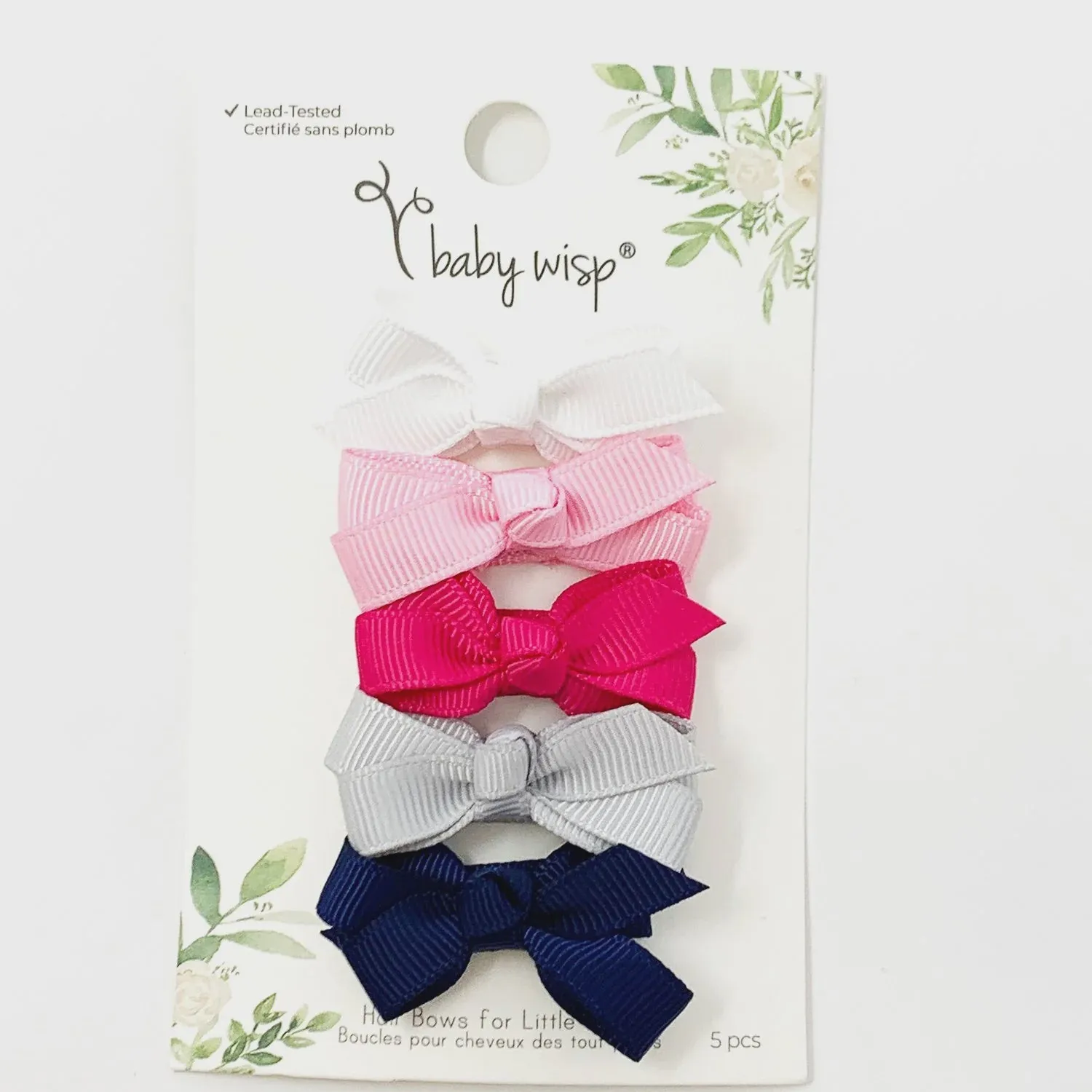 Baby Wisp - Chelsea Boutique Bow Snap Clips - Prep Girl