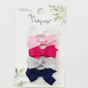 Baby Wisp - Chelsea Boutique Bow Snap Clips - Prep Girl