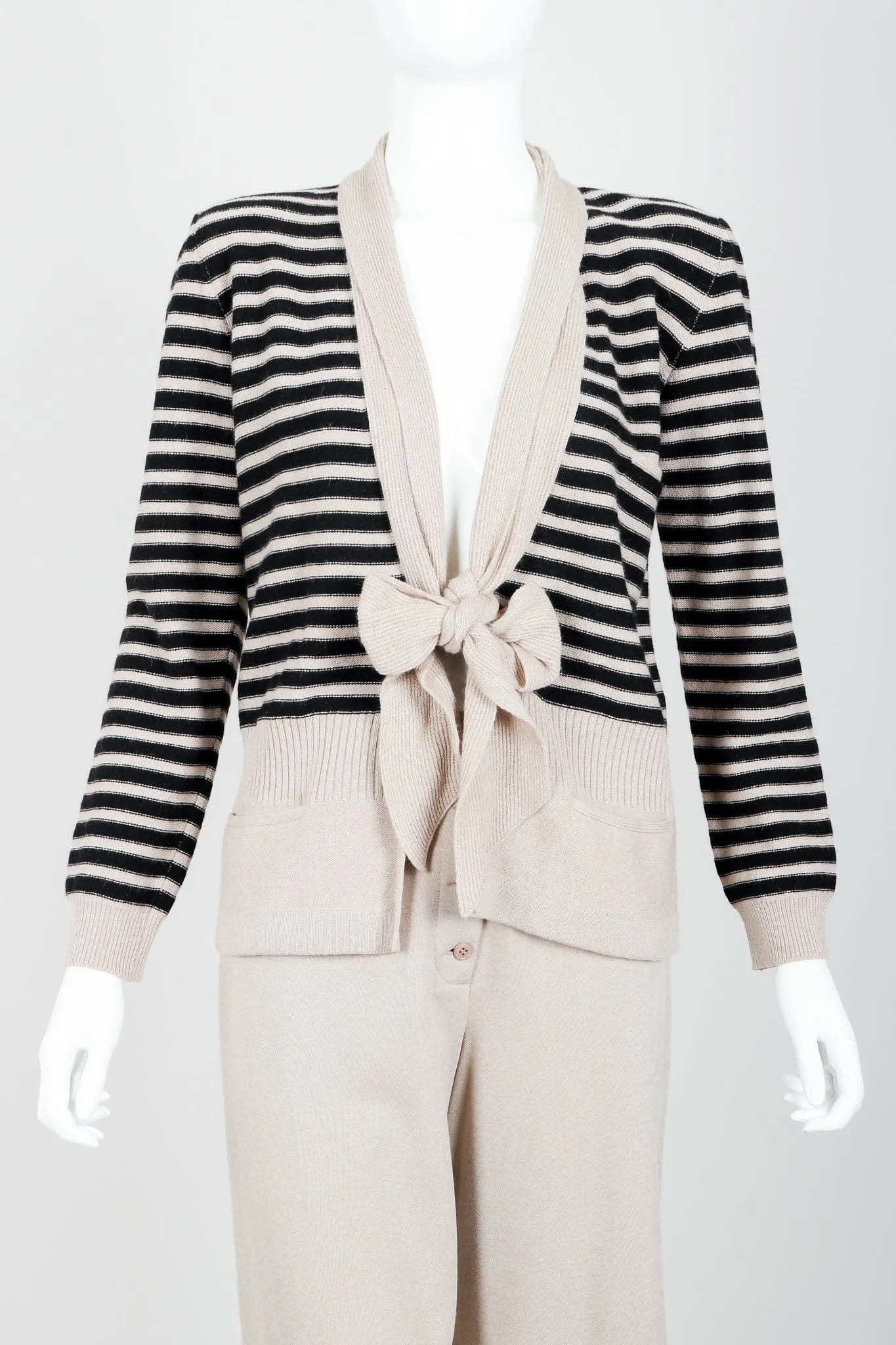 Beige Knit Sweater & Short Set