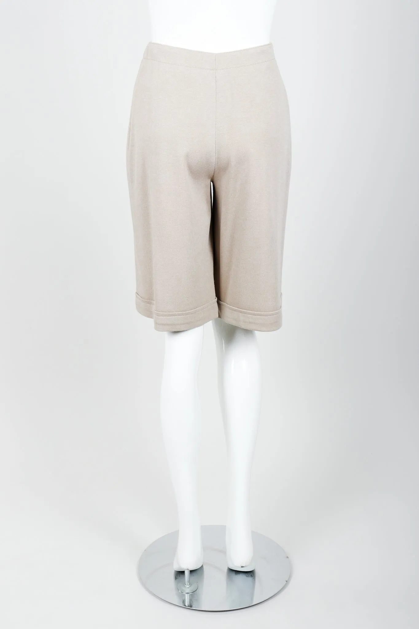Beige Knit Sweater & Short Set
