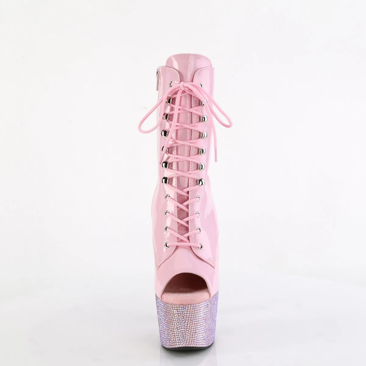BEJEWELED-1021-7  Baby Pink Holo Patent/Baby Pink AB RS