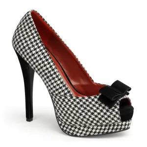 BELLA-11  Houndstooth Fabric-Black