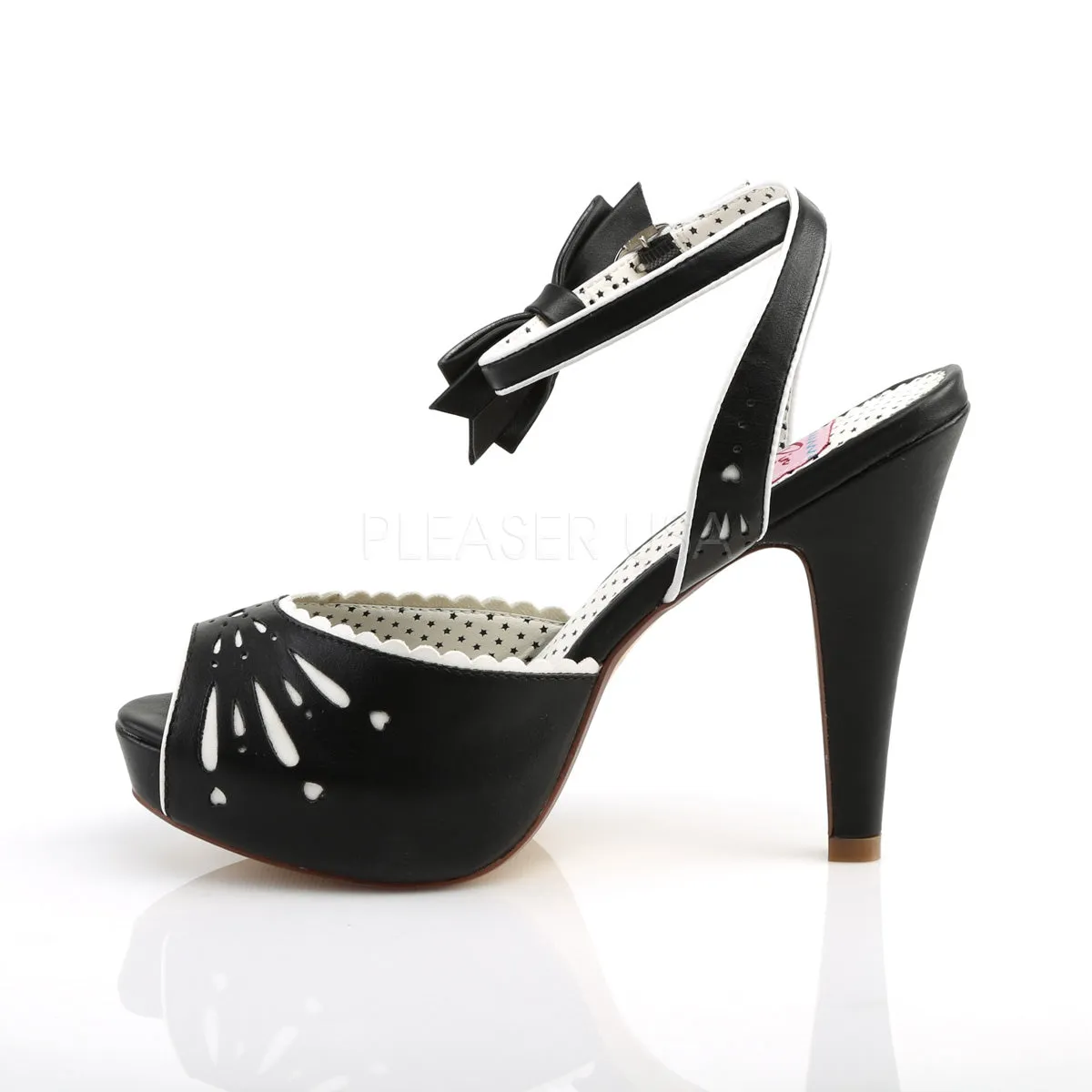 BETTIE-01  Black Faux Leather