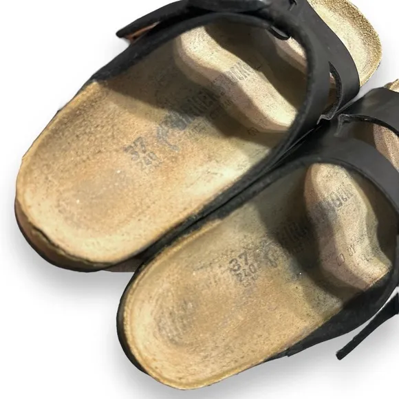 BIRKENSTOCK Arizona Birko-Flor Black Nubuck Leather Sandal Narrow