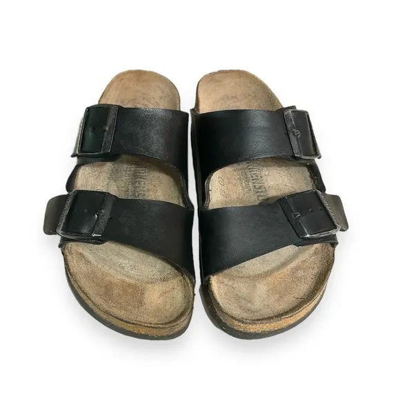 BIRKENSTOCK Arizona Birko-Flor Black Nubuck Leather Sandal Narrow