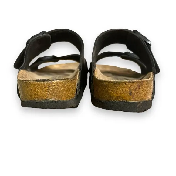BIRKENSTOCK Arizona Birko-Flor Black Nubuck Leather Sandal Narrow