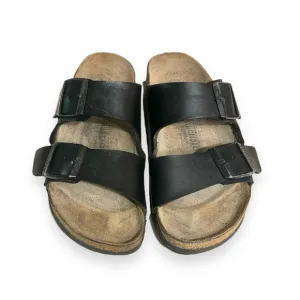 BIRKENSTOCK Arizona Birko-Flor Black Nubuck Leather Sandal Narrow