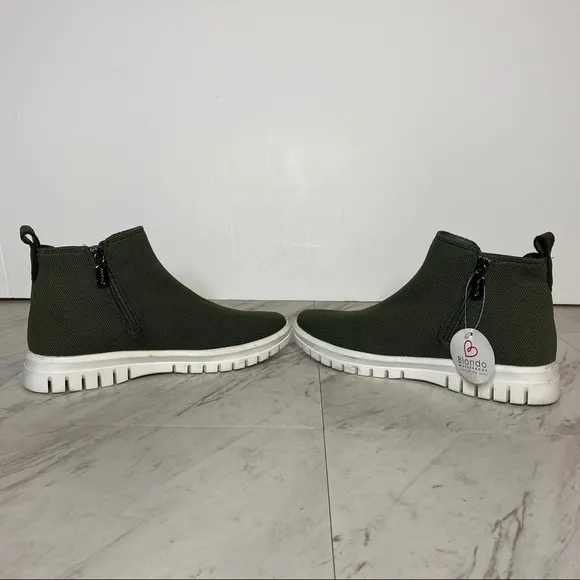 Blondo Florette Green Knit Chelsea Bootie 8 1/2M