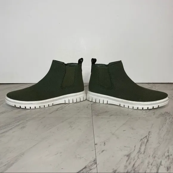 Blondo Florette Green Knit Chelsea Bootie 8 1/2M