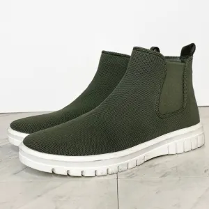 Blondo Florette Green Knit Chelsea Bootie 8 1/2M