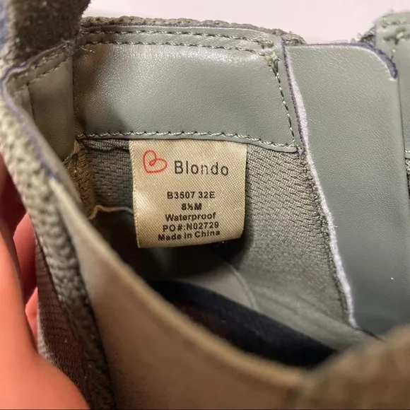 Blondo Florette Green Knit Chelsea Bootie 8 1/2M