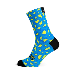 Blue Leopard Socks