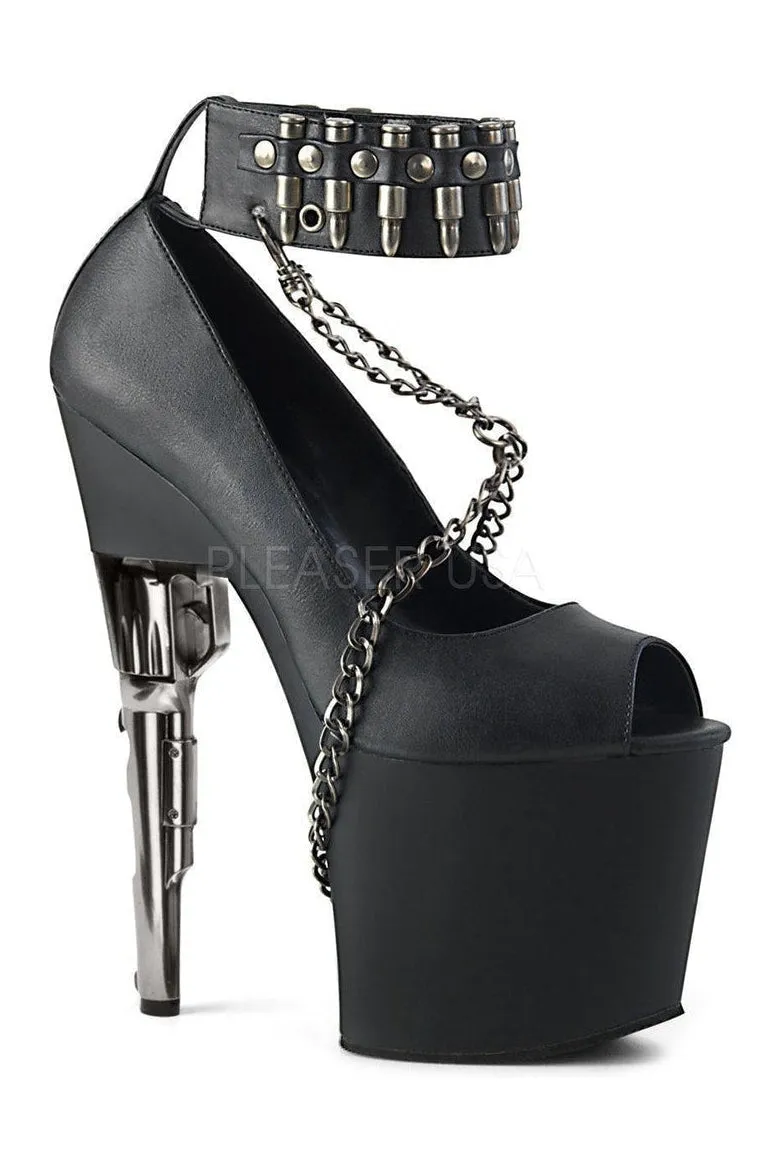 BONDGIRL-783 Platform Pump | Black Faux Leather