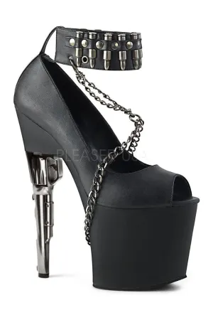BONDGIRL-783 Platform Pump | Black Faux Leather