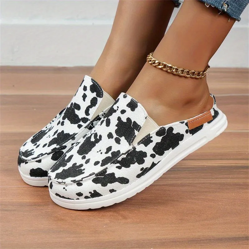 Canvas Loafer, Slip-On Ronde Teen Slippers, Lichtgewicht Outdoor Schoenen