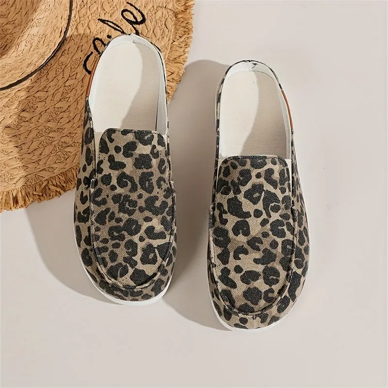 Canvas Loafer, Slip-On Ronde Teen Slippers, Lichtgewicht Outdoor Schoenen