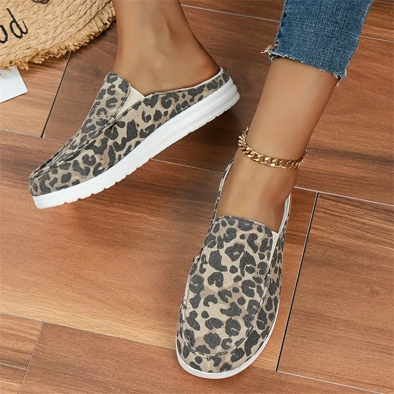 Canvas Loafer, Slip-On Ronde Teen Slippers, Lichtgewicht Outdoor Schoenen