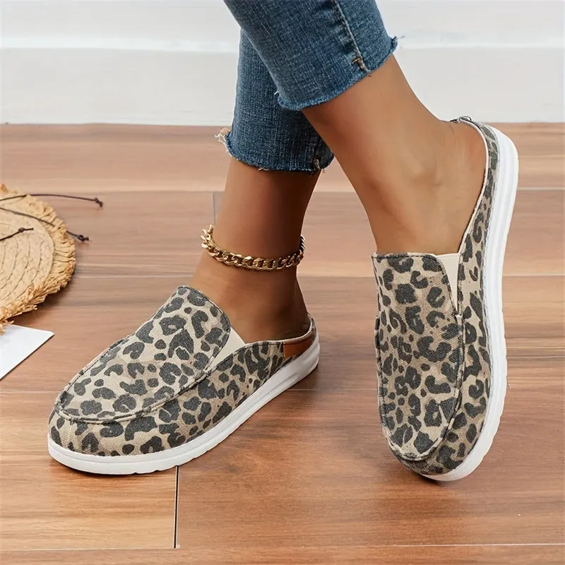 Canvas Loafer, Slip-On Ronde Teen Slippers, Lichtgewicht Outdoor Schoenen