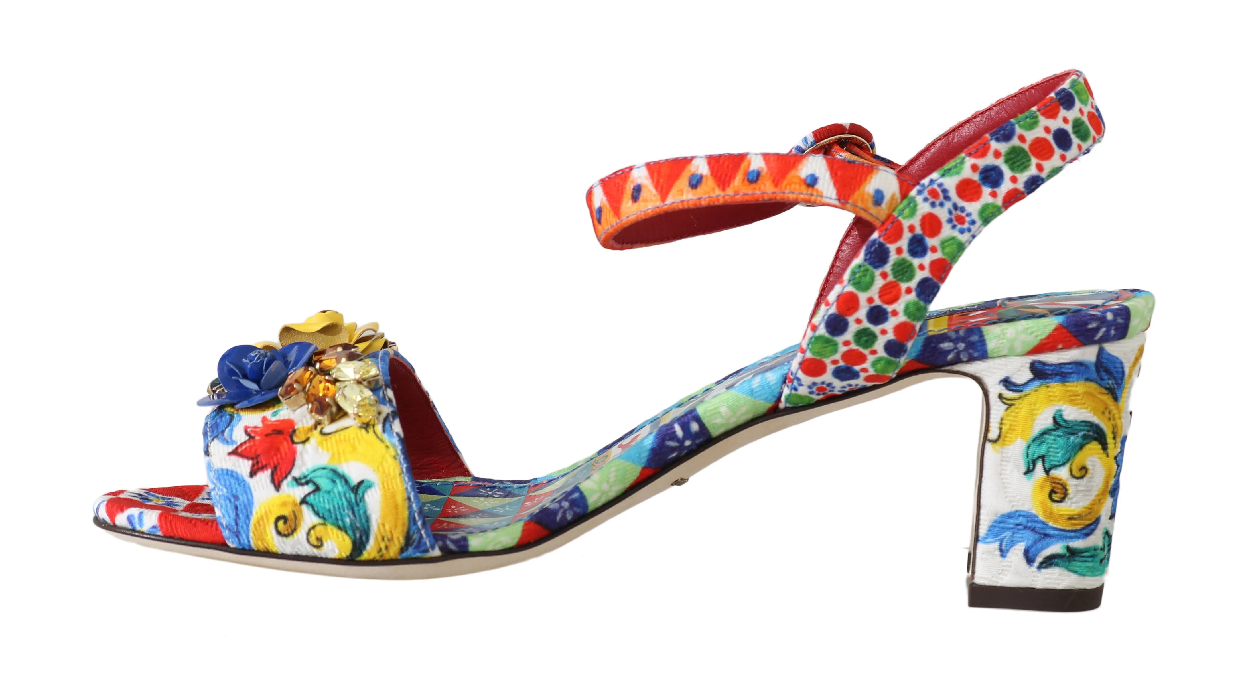 Carretto Roses Crystal Sandals Majolica