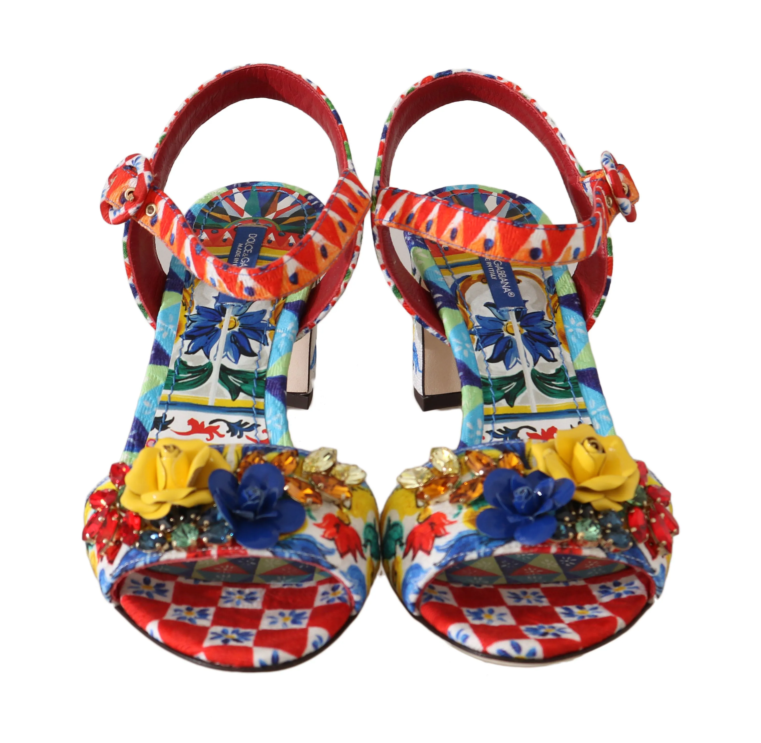 Carretto Roses Crystal Sandals Majolica
