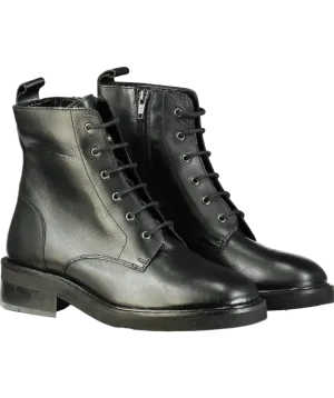 Carvela Black Leather Lock Lace Up Boots UK 4 EU 37 👠
