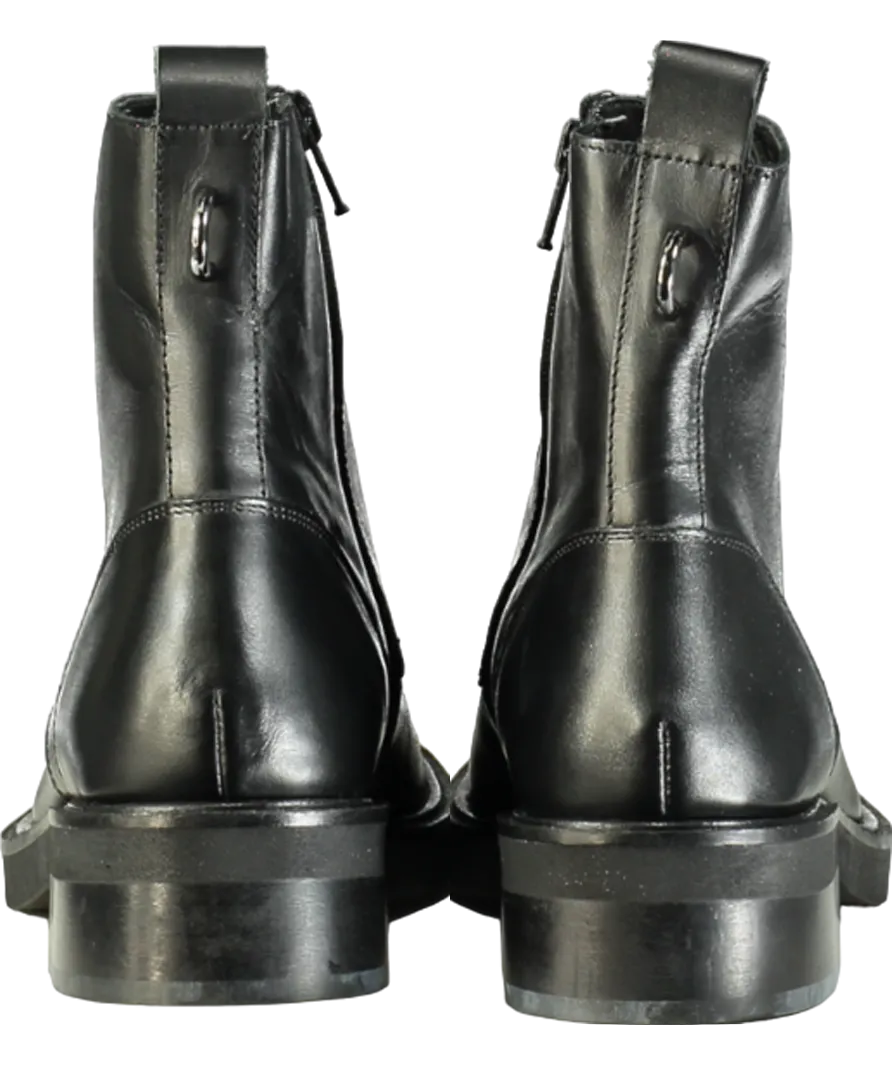 Carvela Black Leather Lock Lace Up Boots UK 4 EU 37 👠